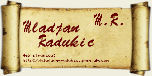 Mlađan Radukić vizit kartica
